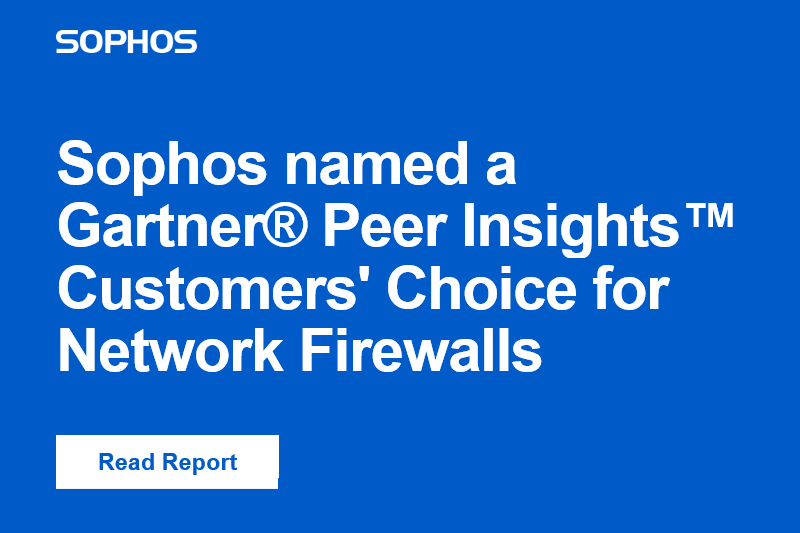 Sophos imenovan za Gartner® Peer Insights™ Customers’ Choice for